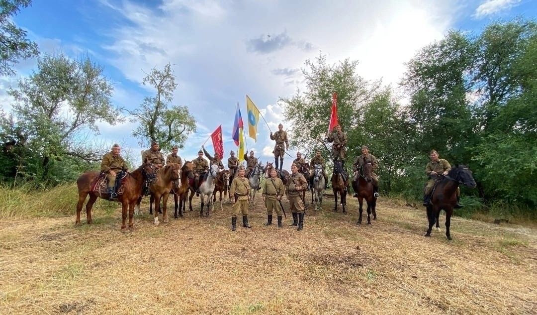 Реконструкторский конный поход в Калмыкии. 